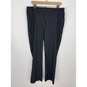 Willi Smith Black Pinstripe Career Pants Women’s 14 Stretch